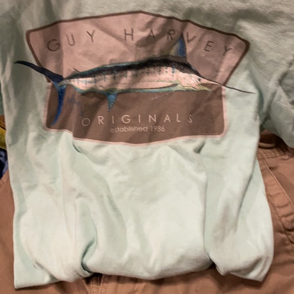 Guy Harvey shirt aqua Small short sleeve - Picture 10 of 16